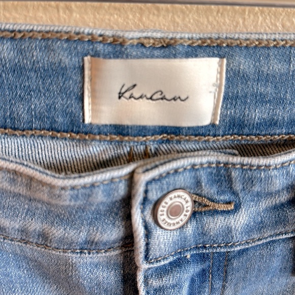 KanCan Parker Bootcut Jeans Size 13/30 Light Wash Split Hemline High Rise - Picture 7 of 15